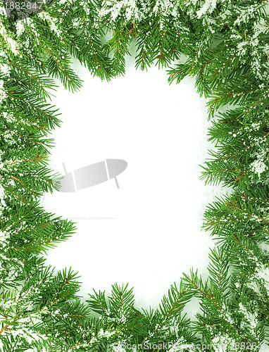 Image of Christmas framework with snow