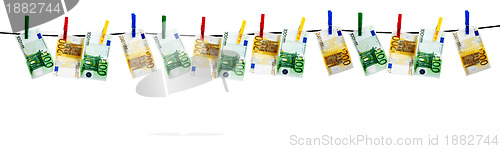 Image of Banknotes drying