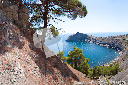 Image of Summer view seacoast. Sudak beach. Black Sea, Ukraine