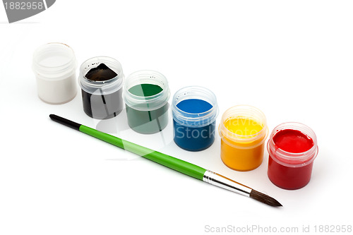 Image of Paints with a paintbrush