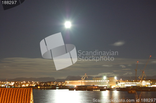 Image of night shipyard