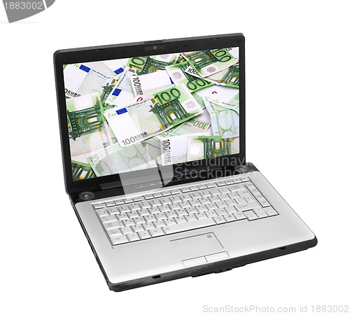 Image of Open laptop