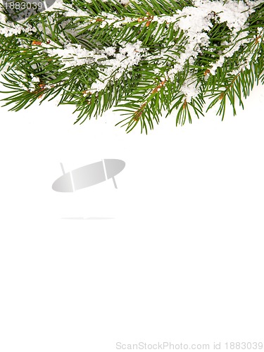 Image of Christmas framework with snow