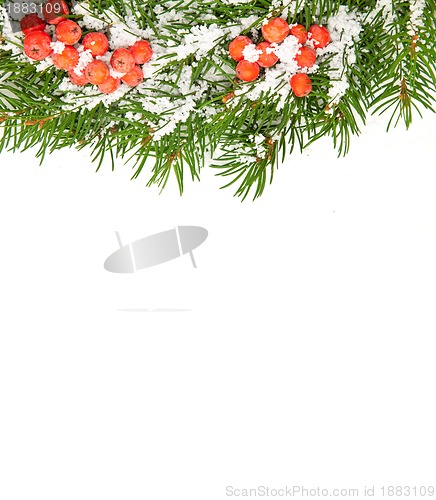 Image of Christmas framework with snow
