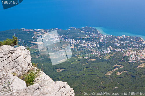 Image of Summer view seacoast. Yalta beach. Black Sea, Ukraine