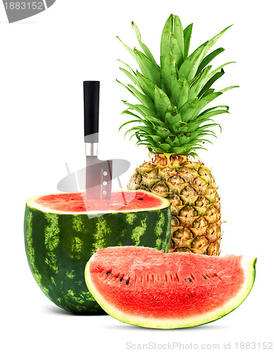 Image of Pineapple and watermelon