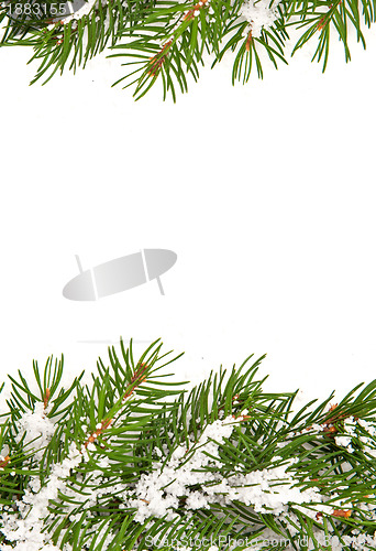 Image of Christmas framework with snow