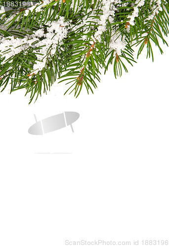 Image of Christmas framework with snow