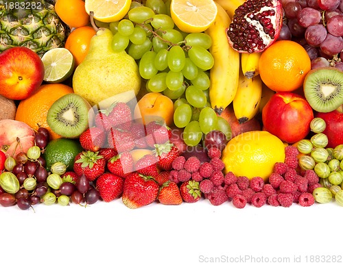 Image of Huge group of fresh vegetables and fruits