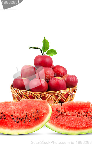 Image of Watermelon and apples