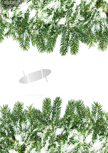 Image of Christmas framework with snow