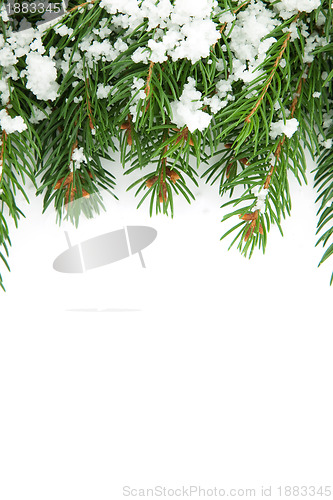 Image of Christmas framework with snow
