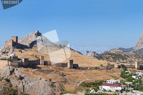 Image of Ruins of The Genoa Fortress in Sudak, Crimea. Ukraine