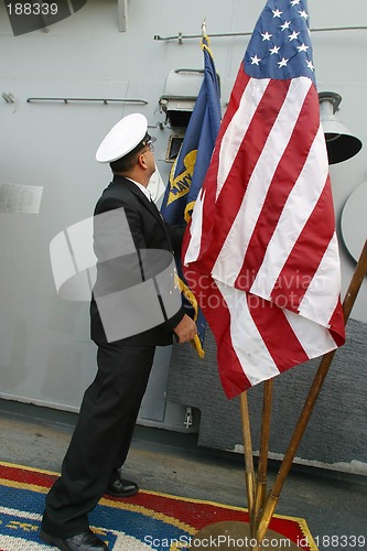 Image of Amrican man with flag