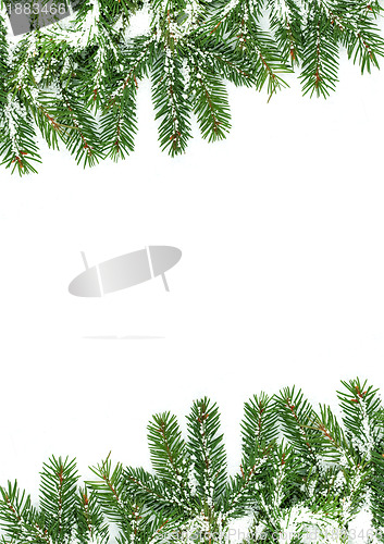 Image of Christmas framework with snow