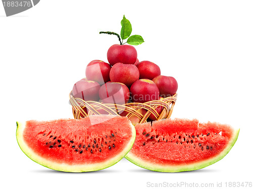 Image of Watermelon and apples