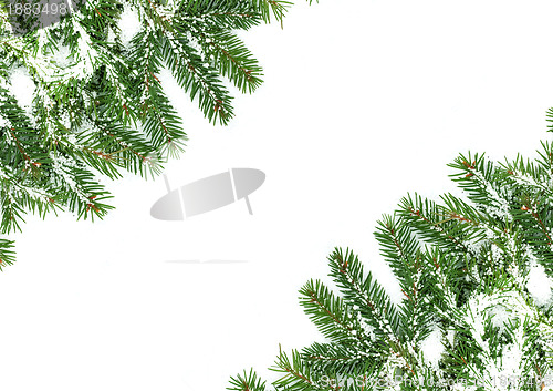 Image of Christmas framework with snow