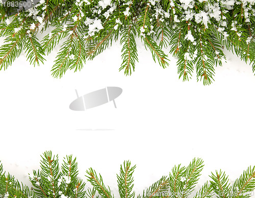 Image of Christmas framework with snow