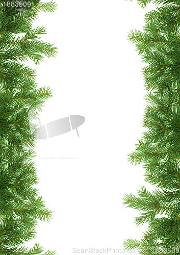 Image of Christmas green framework isolated on white background