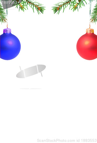 Image of Branch with a Christmas toy