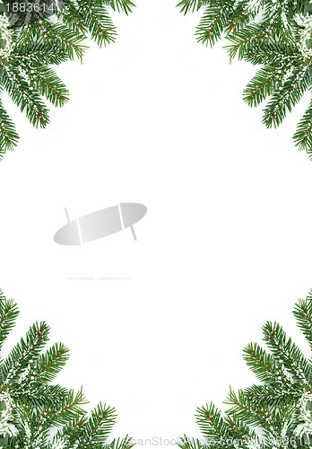 Image of Christmas framework with snow