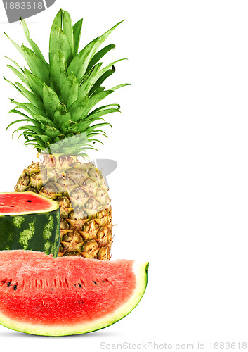 Image of Pineapple and watermelon