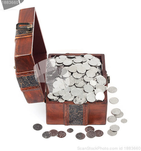 Image of Treasure Chest. Isolated on a white background