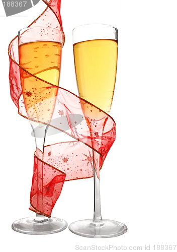 Image of Champagne and Ribbon