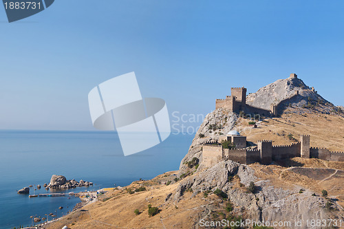 Image of Ruins of The Genoa Fortress in Sudak, Crimea. Ukraine