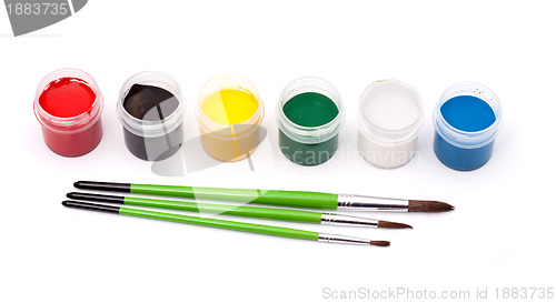 Image of Paints with a paintbrush