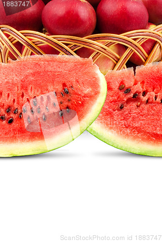 Image of Watermelon and apples