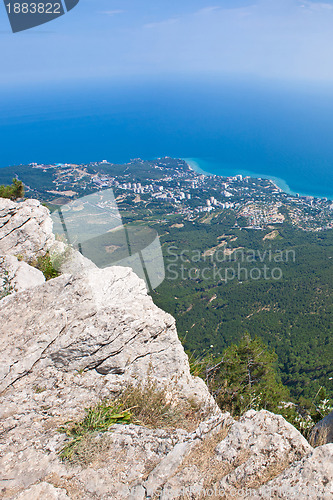 Image of Summer view seacoast. Yalta beach. Black Sea, Ukraine