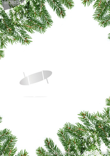 Image of Christmas framework with snow