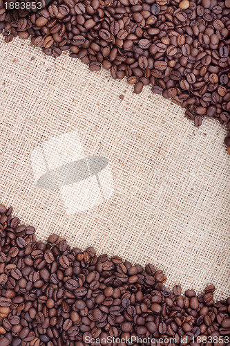 Image of Brown roasted coffee beans.