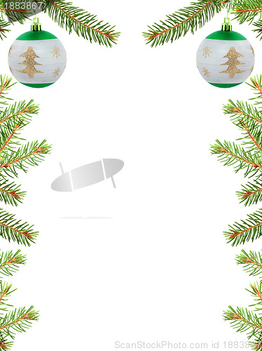Image of Branch with a Christmas toy