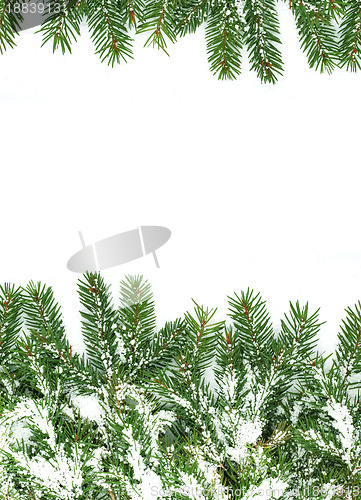 Image of Christmas framework with snow