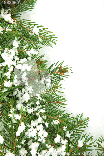 Image of Christmas framework with snow