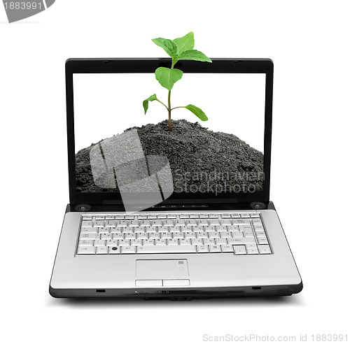 Image of Open laptop