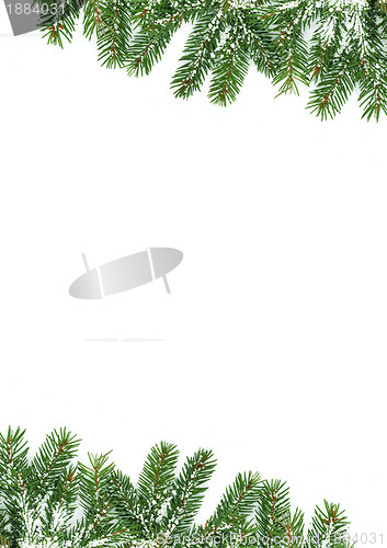 Image of Christmas framework with snow
