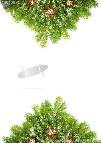 Image of Christmas framework with snow