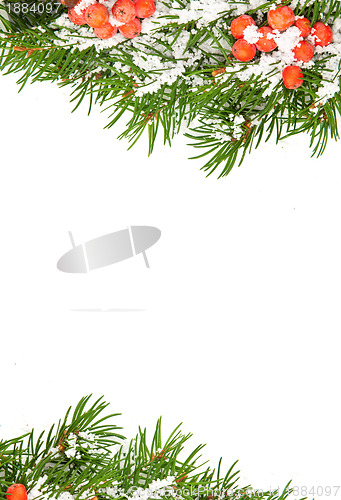 Image of Christmas framework with snow