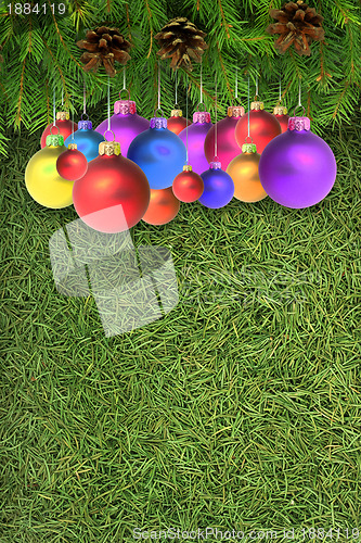 Image of Branches with a Christmas toy 