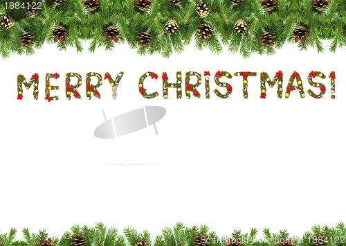 Image of Christmas card with a christmas ornamen