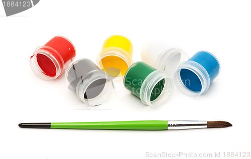Image of Paints with a paintbrush