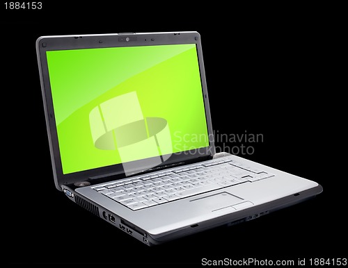 Image of Open laptop