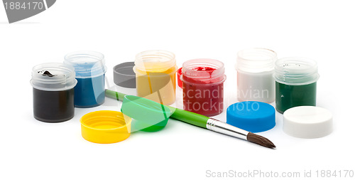 Image of Paints with a paintbrush