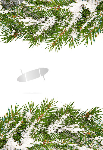 Image of Christmas framework with snow