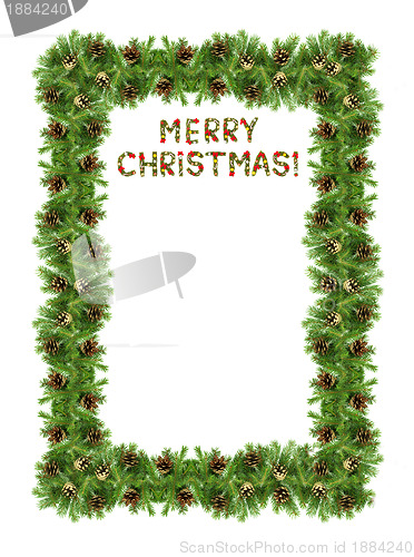 Image of Christmas card with a christmas ornamen