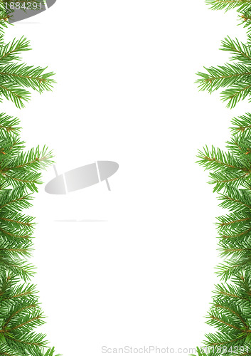 Image of Christmas green framework isolated on white background