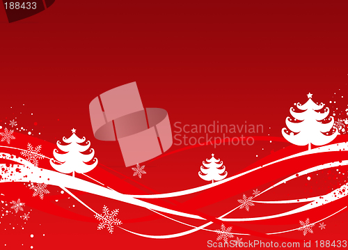 Image of Red Christmas background illustration